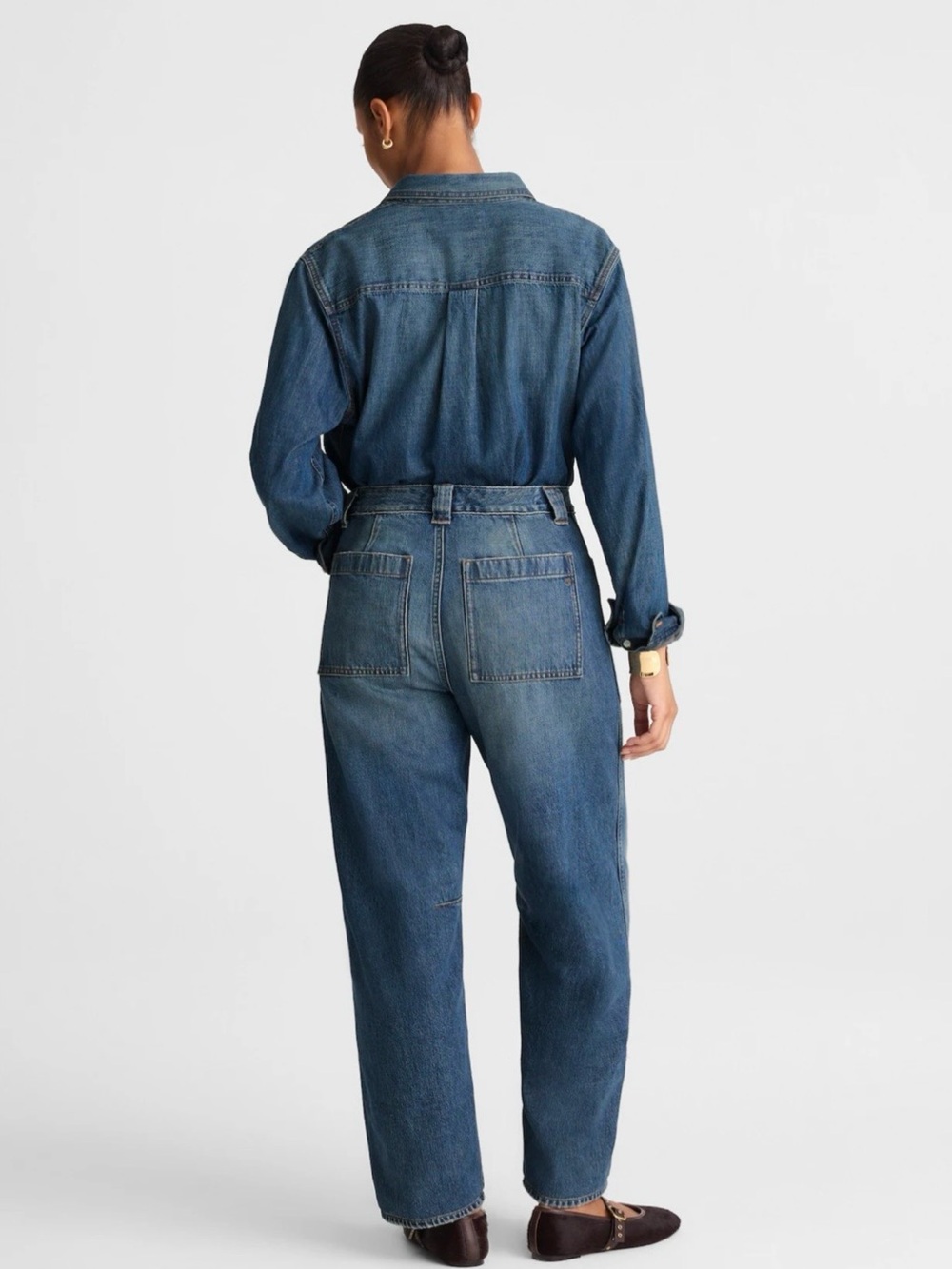 Madewell Curvy Darted Barrel-Leg Jean - Picture 3 of 7